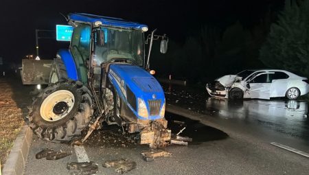 Aykırı tarafta giden traktör kazaya yol açtı: Burdur’da 2 yaralı