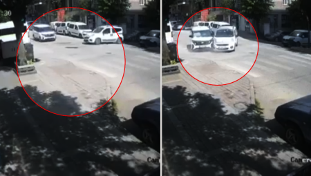 Osmangazi’de dikkatsiz şoför bu türlü kaza yaptı